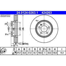 ATE 24012402631 Гальмівний диск ATE 24012402631