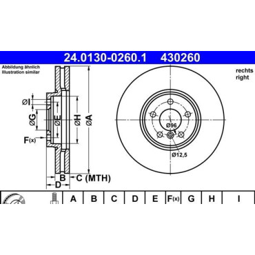Тормозной диск ATE 24013002601