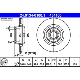 Тормозной диск ATE 24013401001