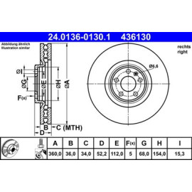 Диск тормозной ATE 24013601301