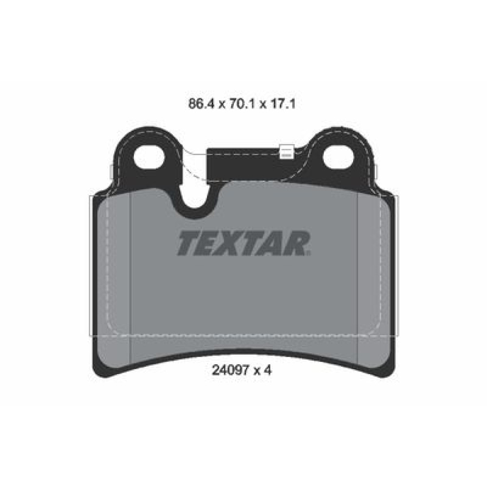 Комплект тормозных колодок из 4 шт. дисков Textar 2409701
