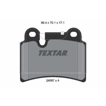 Комплект тормозных колодок из 4 шт. дисков Textar 2409701