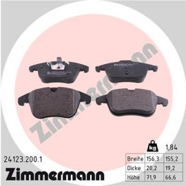 Колодки гальмівні дискові комплект ZIMMERMANN 241232001