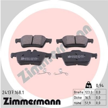 Колодки тормозные дисковые, комплект ZIMMERMANN 241371681