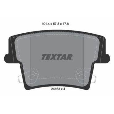 Комплект гальмівних колодок з 4 шт. дисків Textar 2416301