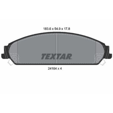 Комплект тормозных колодок из 4 шт. дисков Textar 2416401