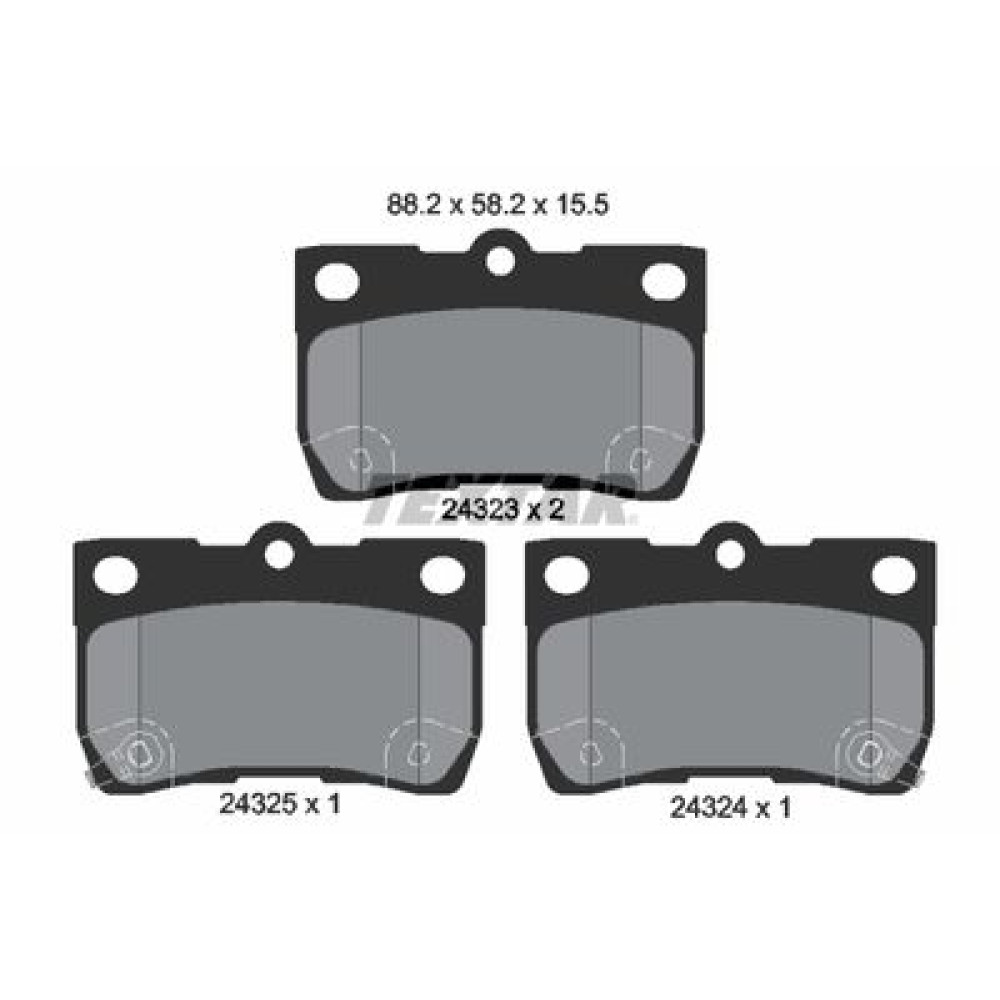 Комплект тормозных колодок из 4 шт. дисков Textar 2432301