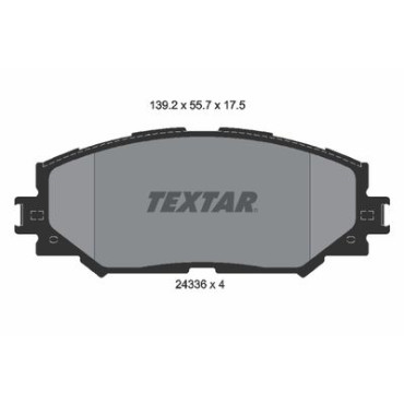 Комплект тормозных колодок из 4 шт. дисков Textar 2433601