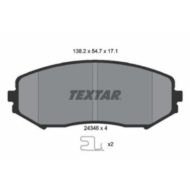 Комплект тормозных колодок из 4 шт. дисков Textar 2434601