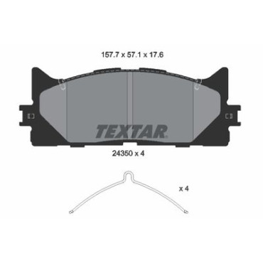 Комплект тормозных колодок из 4 шт. дисков Textar 2435001