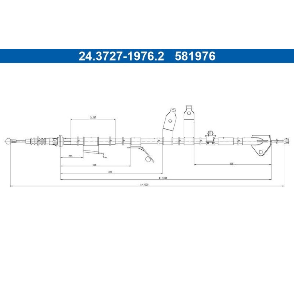 Трос ручного гальма ATE 24372719762