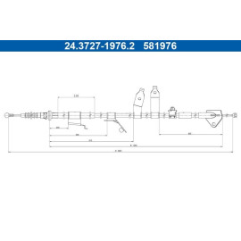 Трос ручного гальма ATE 24372719762