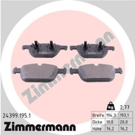 Колодки гальмівні дискові, комплект ZIMMERMANN 243991951