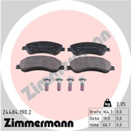 Колодки гальмівні дискові, комплект ZIMMERMANN 244841902
