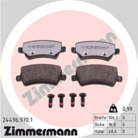 Колодки тормозные дисковые, комплект ZIMMERMANN 244969701