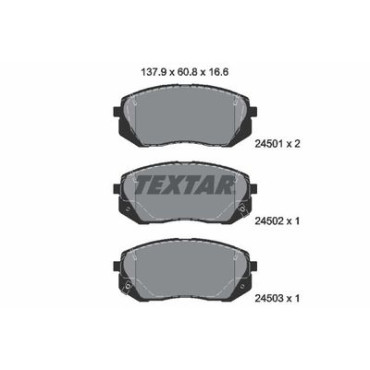 Комплект гальмівних колодок з 4 шт. дисків Textar 2450101