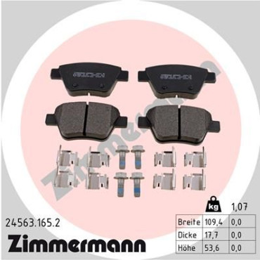 Колодки тормозные дисковые, комплект ZIMMERMANN 245631652
