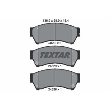 Комплект тормозных колодок из 4 шт. дисков Textar 2458202