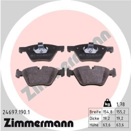 Колодки гальмівні дискові, комплект ZIMMERMANN 246971901