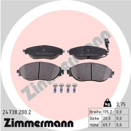 Колодки тормозные дисковые ZIMMERMANN 247382002