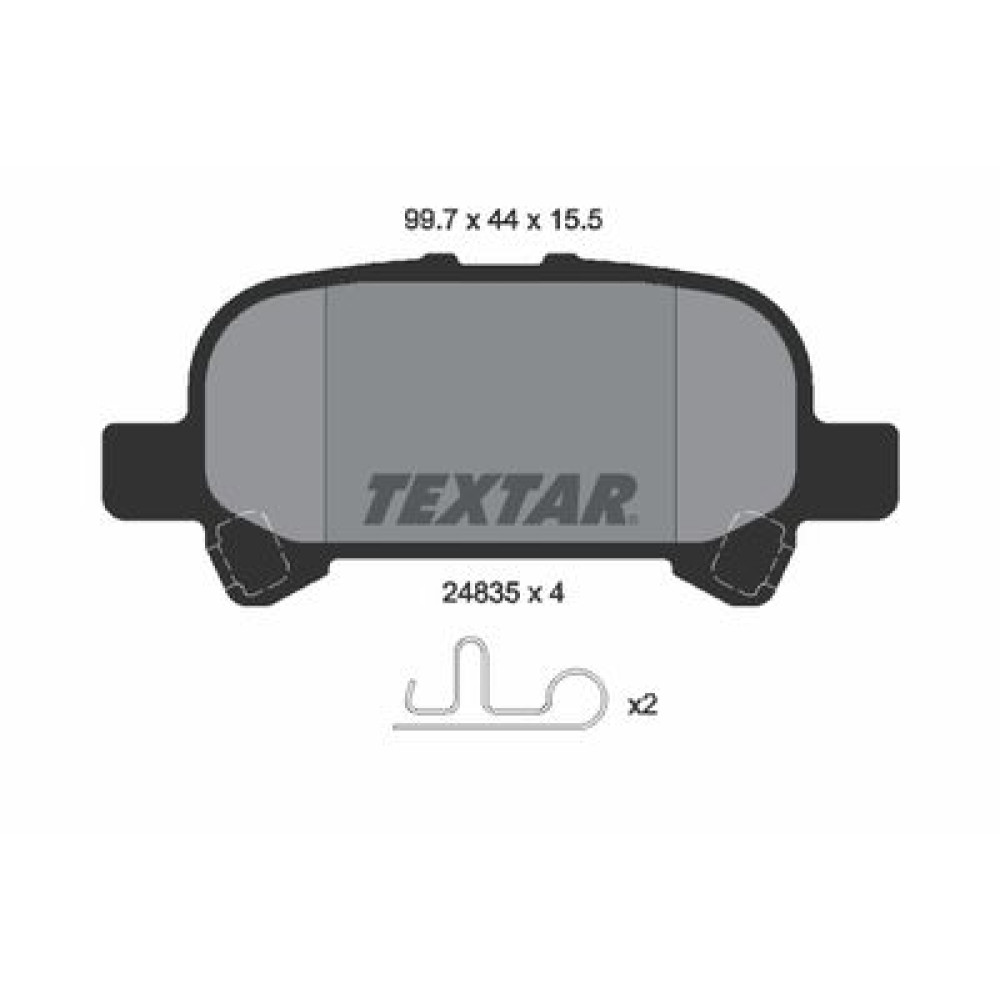 Комплект гальмівних колодок з 4 шт. дисків Textar 2483501