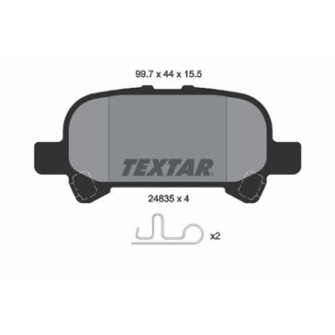 Комплект гальмівних колодок з 4 шт. дисків Textar 2483501