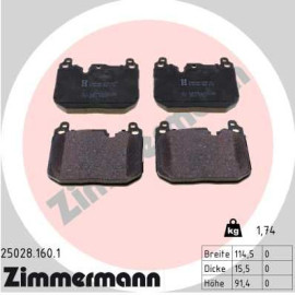 Тормозные колодки ZIMMERMANN 250281601