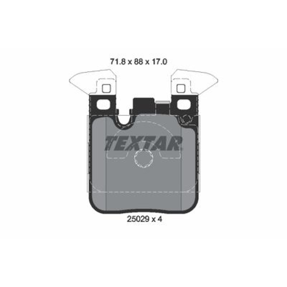 Комплект тормозных колодок из 4 шт. дисков Textar 2502902