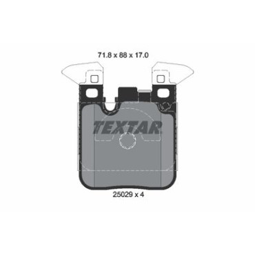 Комплект гальмівних колодок з 4 шт. дисків Textar 2502902
