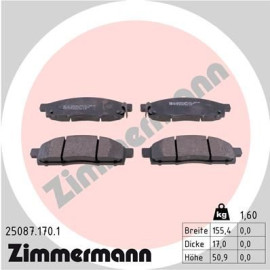 ZIMMERMANN 250871701 Колодки тормозные дисковые, комплект ZIMMERMANN 250871701