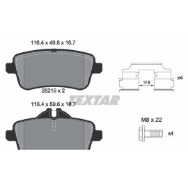 Комплект гальмівних колодок з 4 шт. дисків Textar 2521502