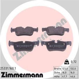 Колодки тормозные дисковые ZIMMERMANN 253311601