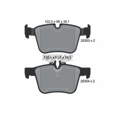 Комплект гальмівних колодок з 4 шт. дисків Textar 2535301