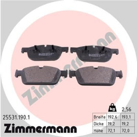 Колодки гальмівні дискові, комплект ZIMMERMANN 255311901