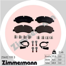 Колодки тормозные дисковые, комплект ZIMMERMANN 256021703