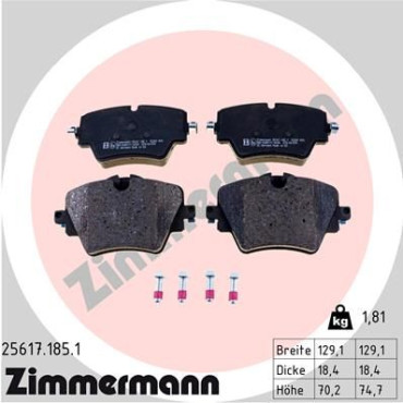 Колодки гальмівні дискові, комплект передні ZIMMERMANN 256171851