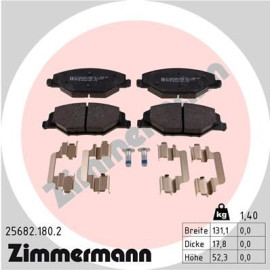 Колодки тормозные дисковые, комплект ZIMMERMANN 256821802