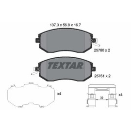 Комплект тормозных колодок из 4 шт. дисков Textar 2576001
