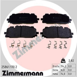 Гальмівні колодки дискові, комплект ZIMMERMANN 258611702
