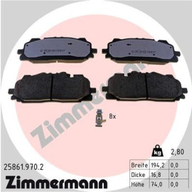 Колодки гальмівні дискові, комплект ZIMMERMANN 258619702