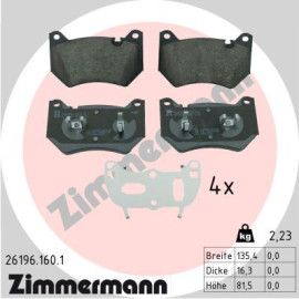 Колодки тормозные дисковые ZIMMERMANN 261961601