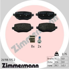 Колодки гальмівні дискові, комплект ZIMMERMANN 261981752