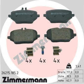 Колодки гальмівні дискові, комплект ZIMMERMANN 262151852