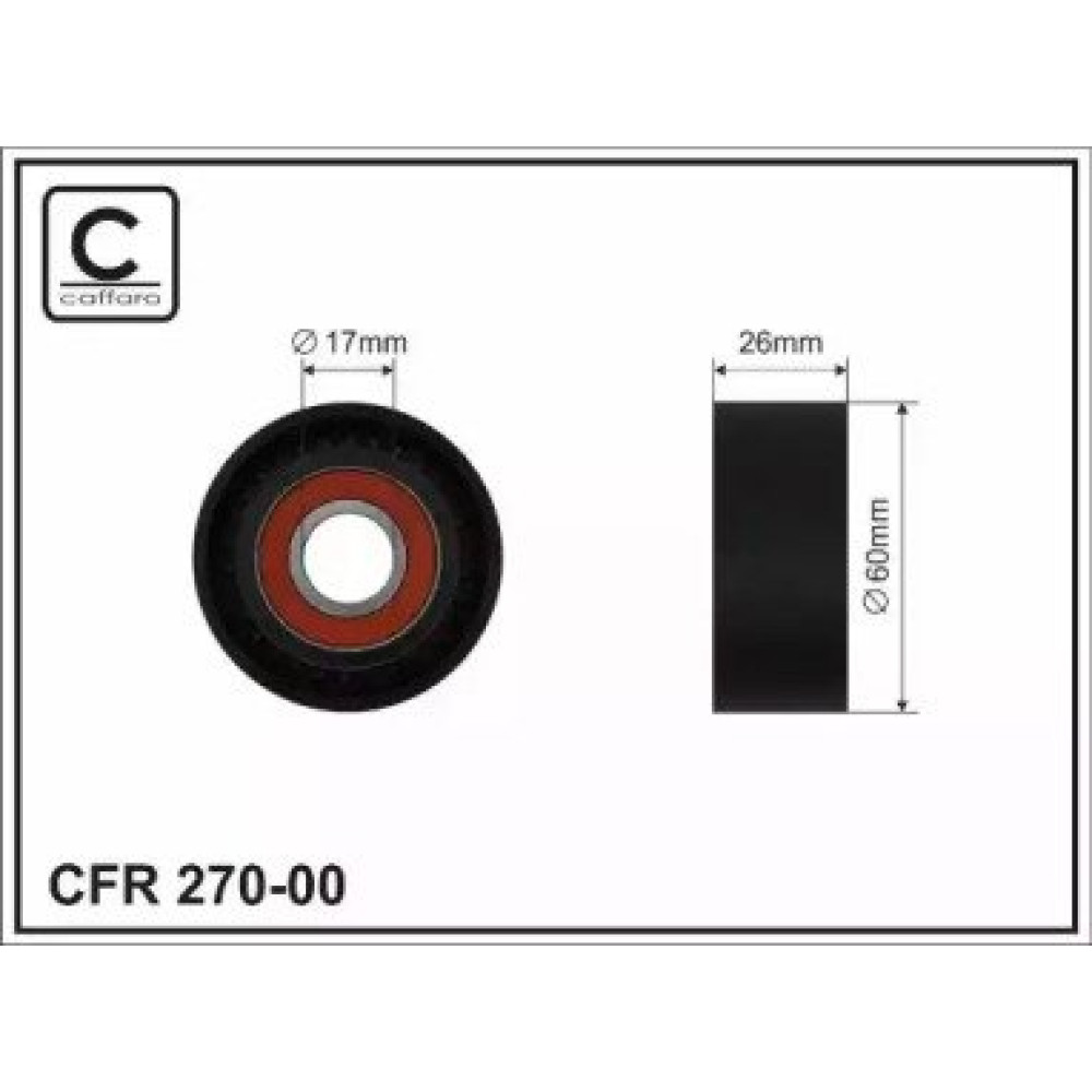 Ролик ремінька приводного CAFFARO 27000