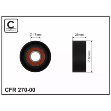 Ролик ремень приводного 60x17x26 CAFFARO 27000