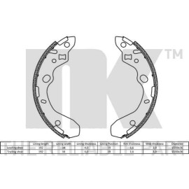 Колодки тормозные барабанные комплект NK 2732611
