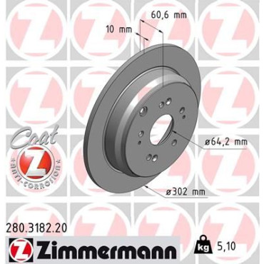Диск гальмівний ZIMMERMANN 280318220
