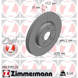 Диск тормозной ZIMMERMANN 280319520