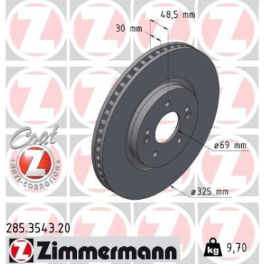 Диск гальмівний ZIMMERMANN 285354320