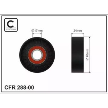Ролик натяжний поліклиновий CAFFARO 28800